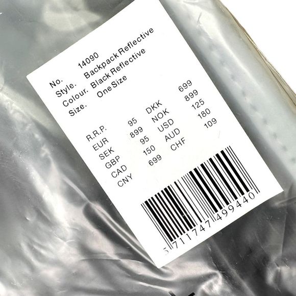 RAINS Backpack Reflective | 70 Black Reflective One Size - 19” x 11.75” x 4.5” - Picture 10 of 10